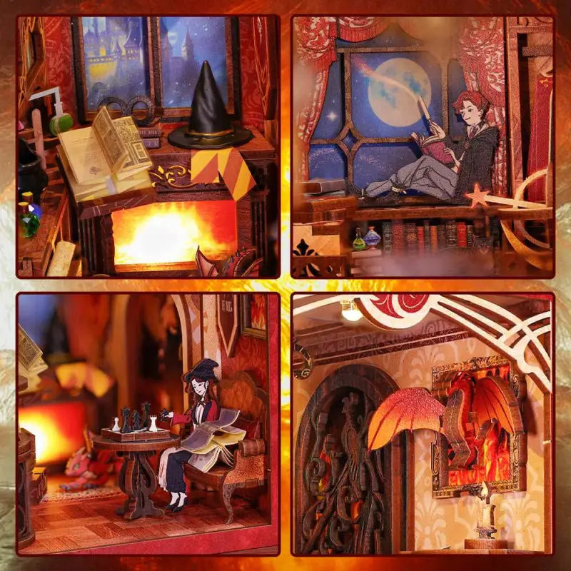 DIY Book Nook Kit | Flame Common Room - DIY Magic World