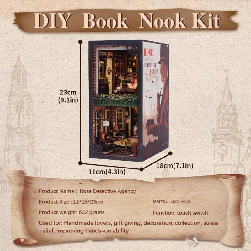 DIY Book Nook Kit | Rose Detective Agency - DIY Magic World