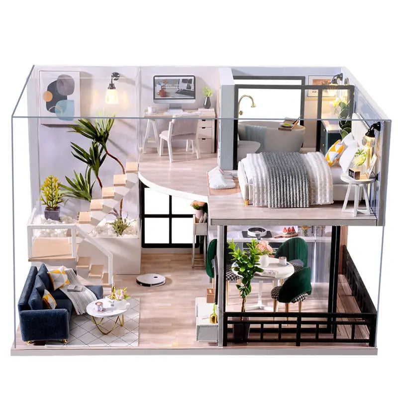 DIY Dollhouse Kit | Blue House - DIY Magic World