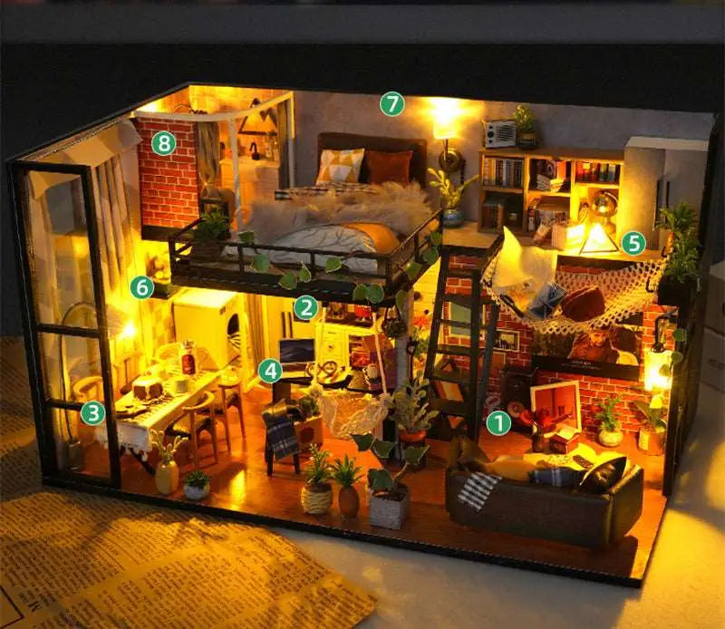 DIY Dollhouse Kit | Chinese Loft Model - DIY Magic World