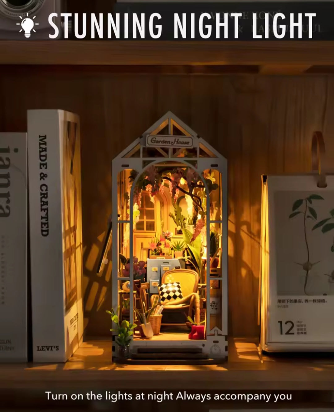 Robotime Rolife DIY Book Nook Kit | Garden House