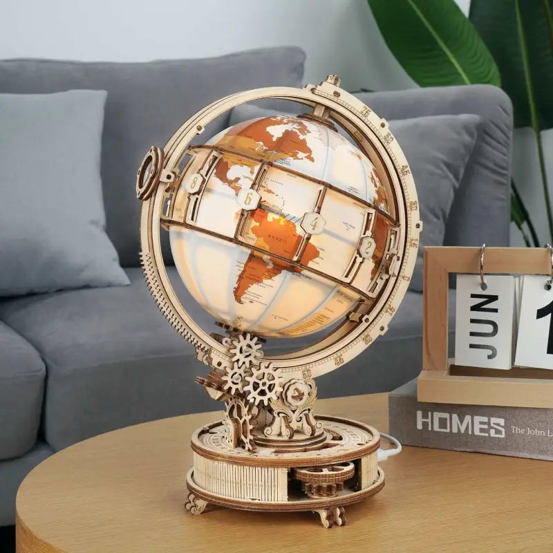 Robotime Rokr DIY 3D Wooden Puzzle | Luminous Globe - DIY Magic World