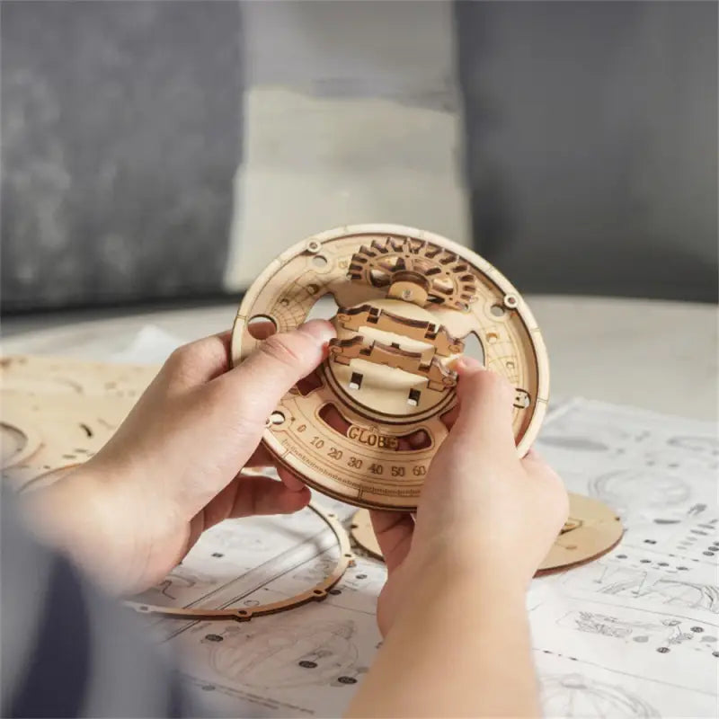 Robotime Rokr DIY 3D Wooden Puzzle | Luminous Globe - DIY Magic World