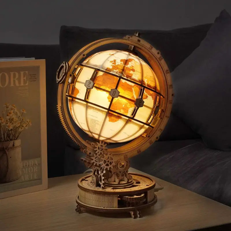 Robotime Rokr DIY 3D Wooden Puzzle | Luminous Globe - DIY Magic World