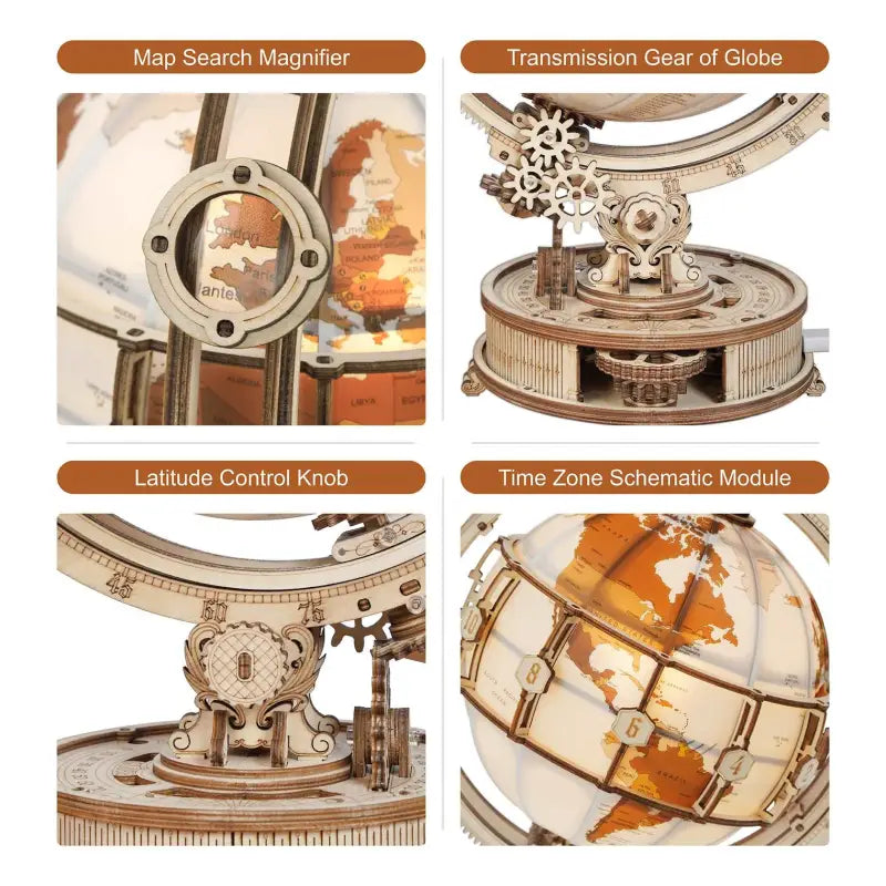 Robotime Rokr DIY 3D Wooden Puzzle | Luminous Globe - DIY Magic World
