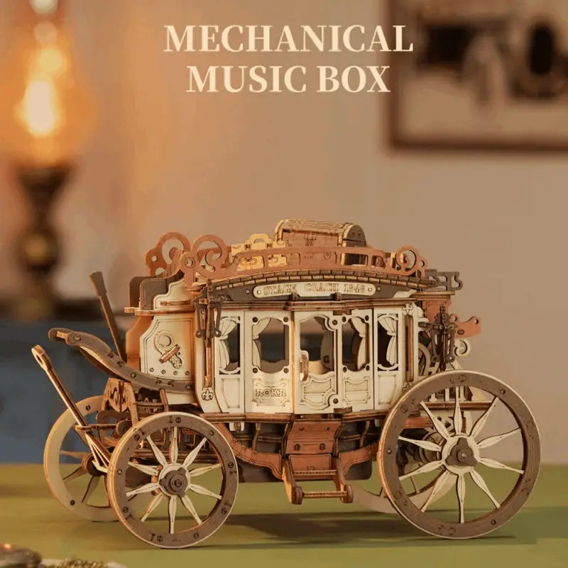 Robotime Rokr DIY Music Box 3D Wooden Puzzle | Stagecoach - DIY Magic World