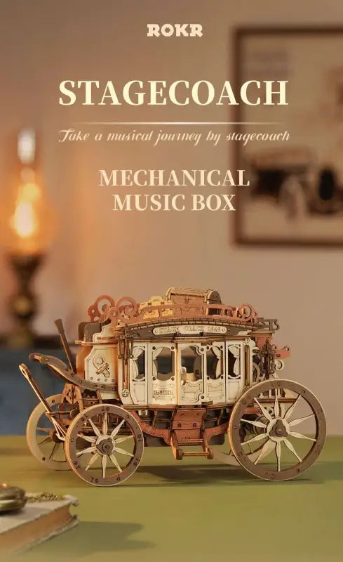 Robotime Rokr DIY Music Box 3D Wooden Puzzle | Stagecoach - DIY Magic World