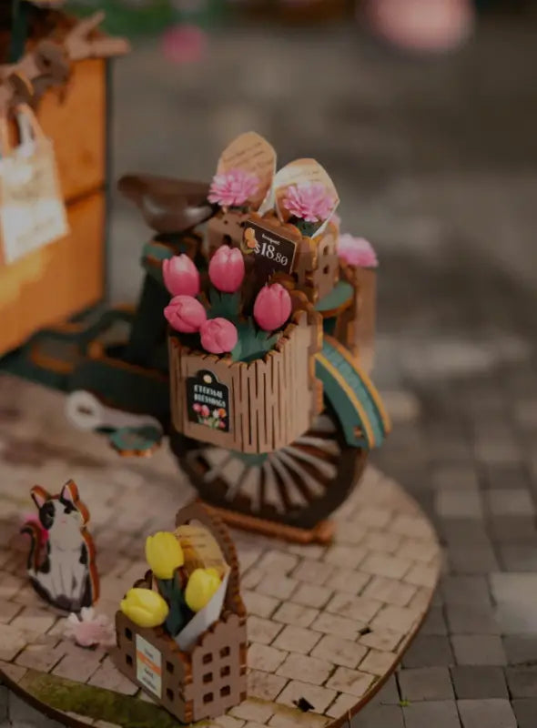 Robotime Rolife DIY 3D Wooden Puzzle | Blossom Cart - DIY Magic World