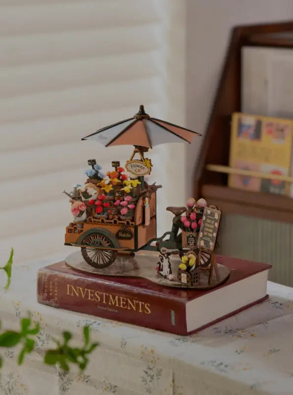 Robotime Rolife DIY 3D Wooden Puzzle | Blossom Cart - DIY Magic World