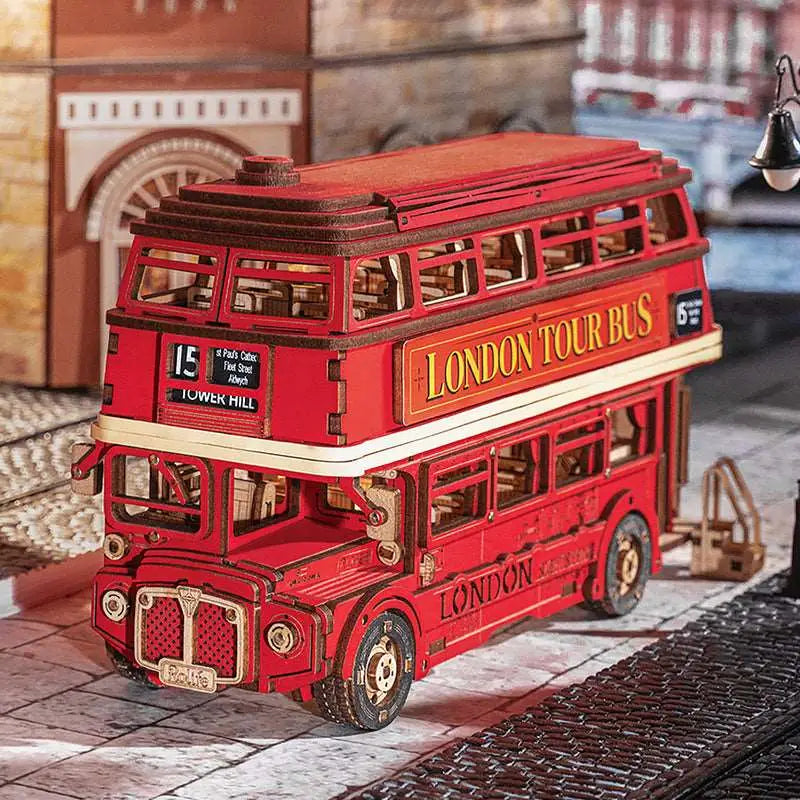 Robotime Rolife DIY 3D Wooden Puzzle | London Tour Bus - DIY Magic World