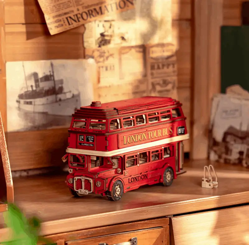 Robotime Rolife DIY 3D Wooden Puzzle | London Tour Bus - DIY Magic World