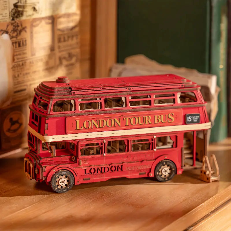 Robotime Rolife DIY 3D Wooden Puzzle | London Tour Bus - DIY Magic World