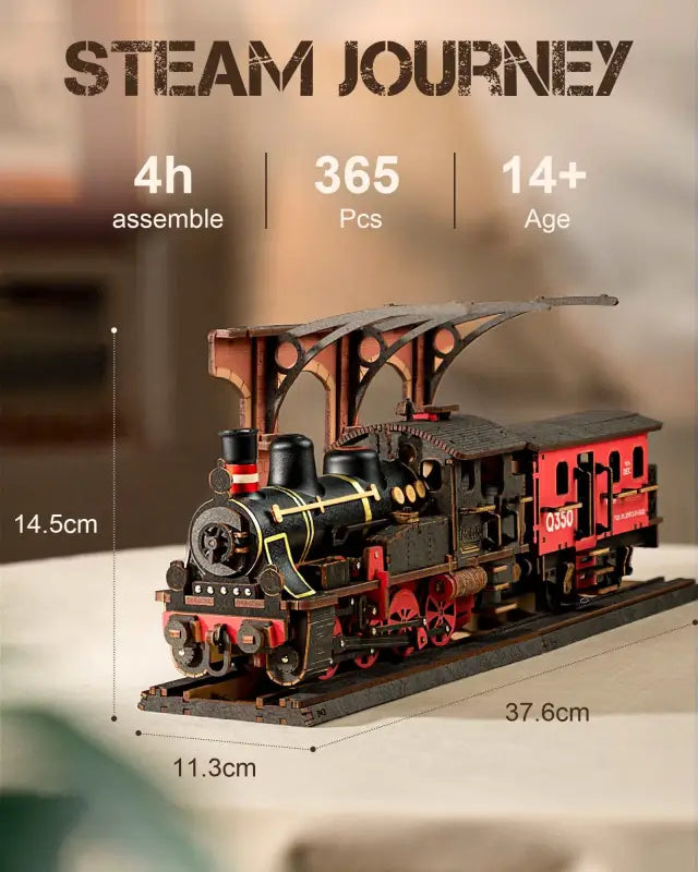 Robotime Rolife DIY 3D Wooden Puzzle | Steam Journey - DIY Magic World