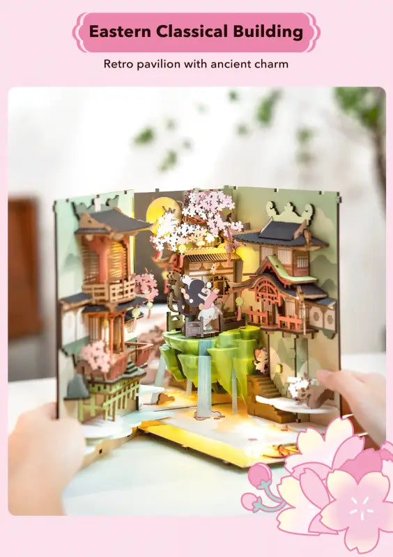Robotime Rolife DIY Book Nook Kit | Falling Sakura - DIY Magic World