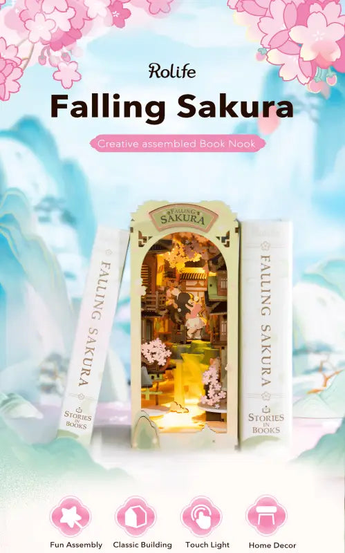 Robotime Rolife DIY Book Nook Kit | Falling Sakura - DIY Magic World