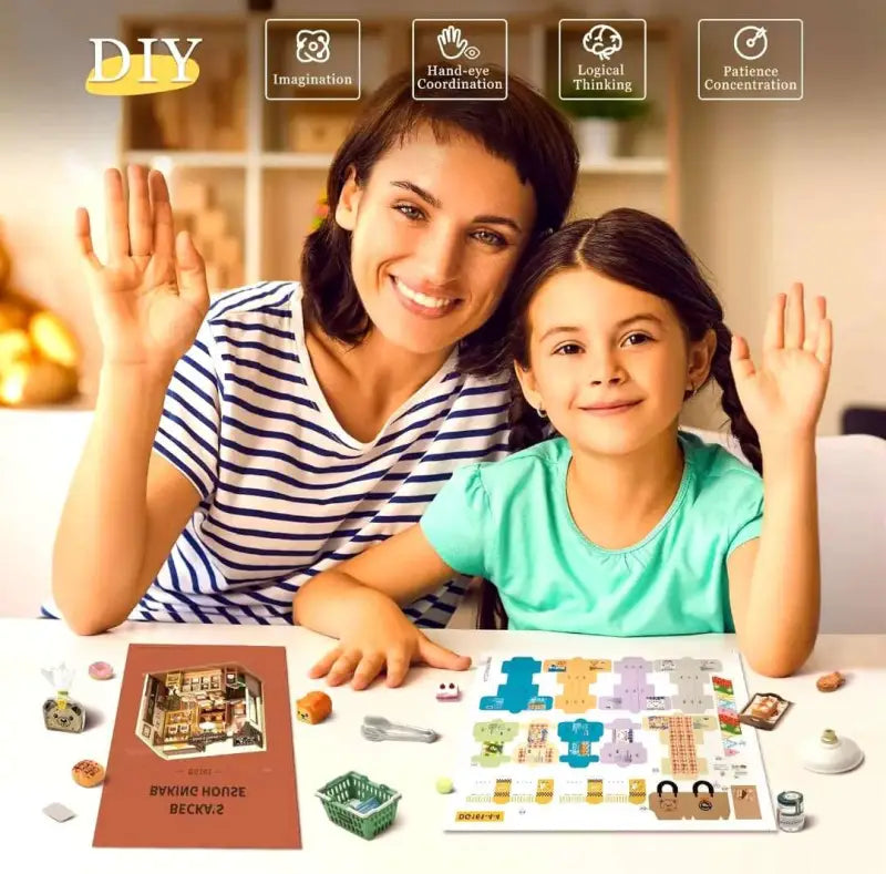 Robotime Rolife DIY Miniature Dollhouse Kit | Becka's Baking House - DIY Magic World