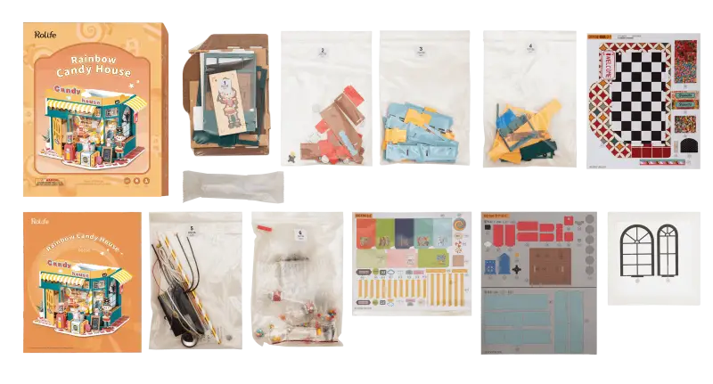Robotime Rolife DIY Miniature Dollhouse Kit | Candy House - DIY Magic World