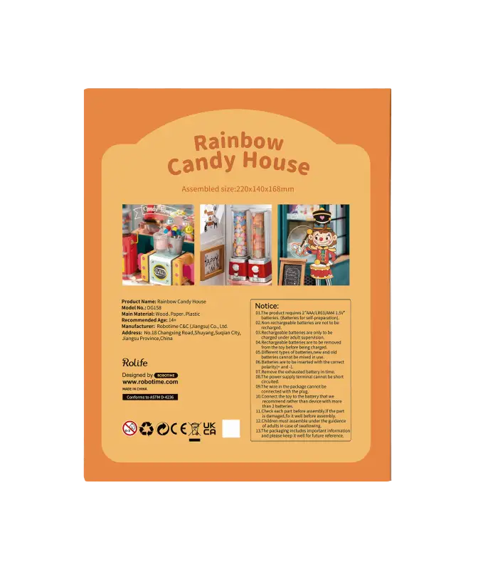 Robotime Rolife DIY Miniature Dollhouse Kit | Candy House - DIY Magic World