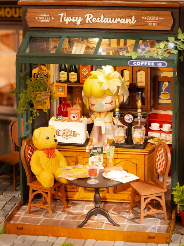 Robotime Rolife DIY Miniature Dollhouse Kit | Tipsy Restaurant - DIY Magic World