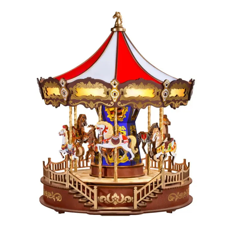 Robotime Rolife DIY Music Box 3D Wooden Puzzle | Classic Carousel