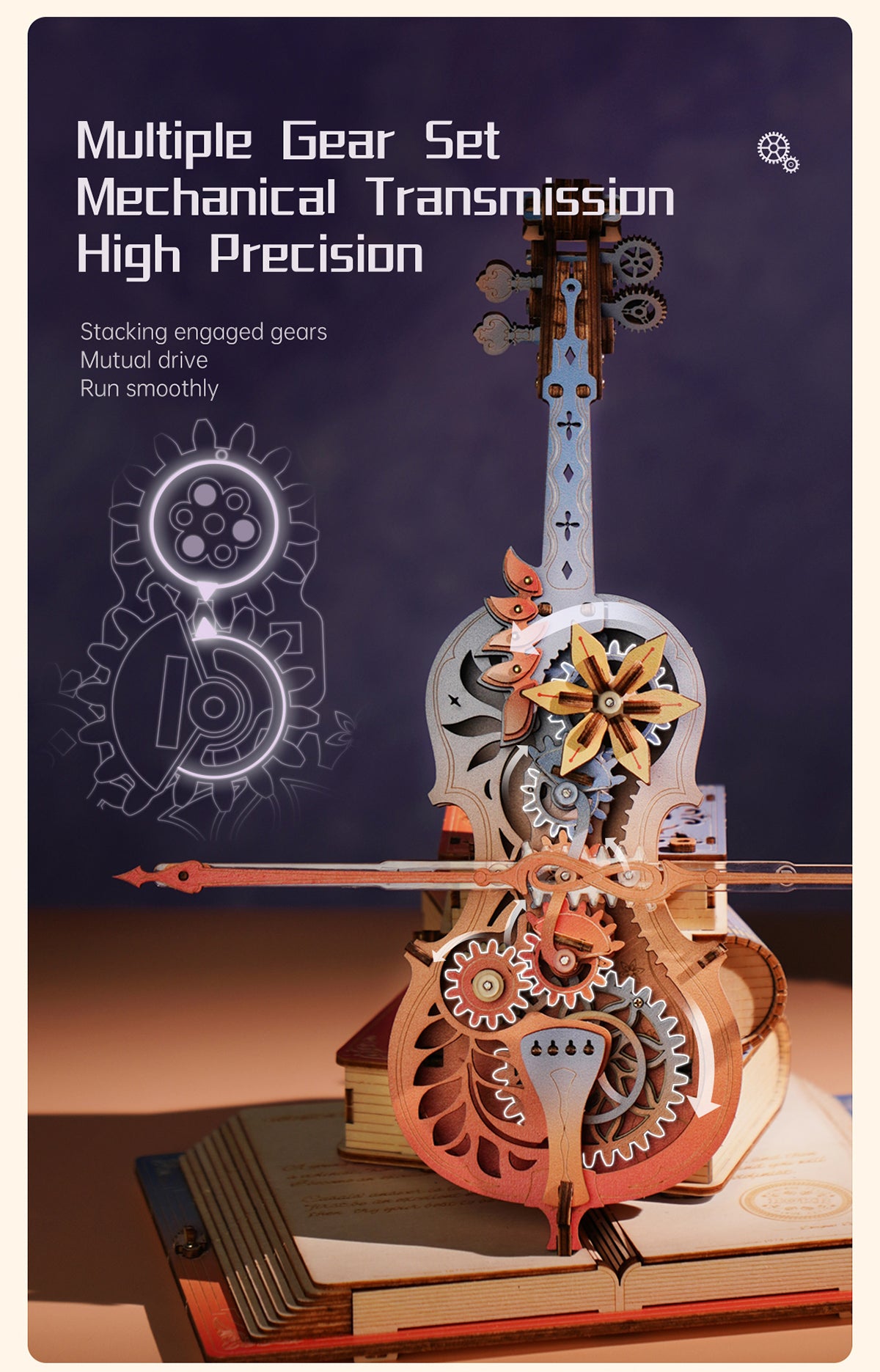 Robotime Rokr DIY Music Box 3D Wooden Puzzle | Symphony of Gorgeous Dreams