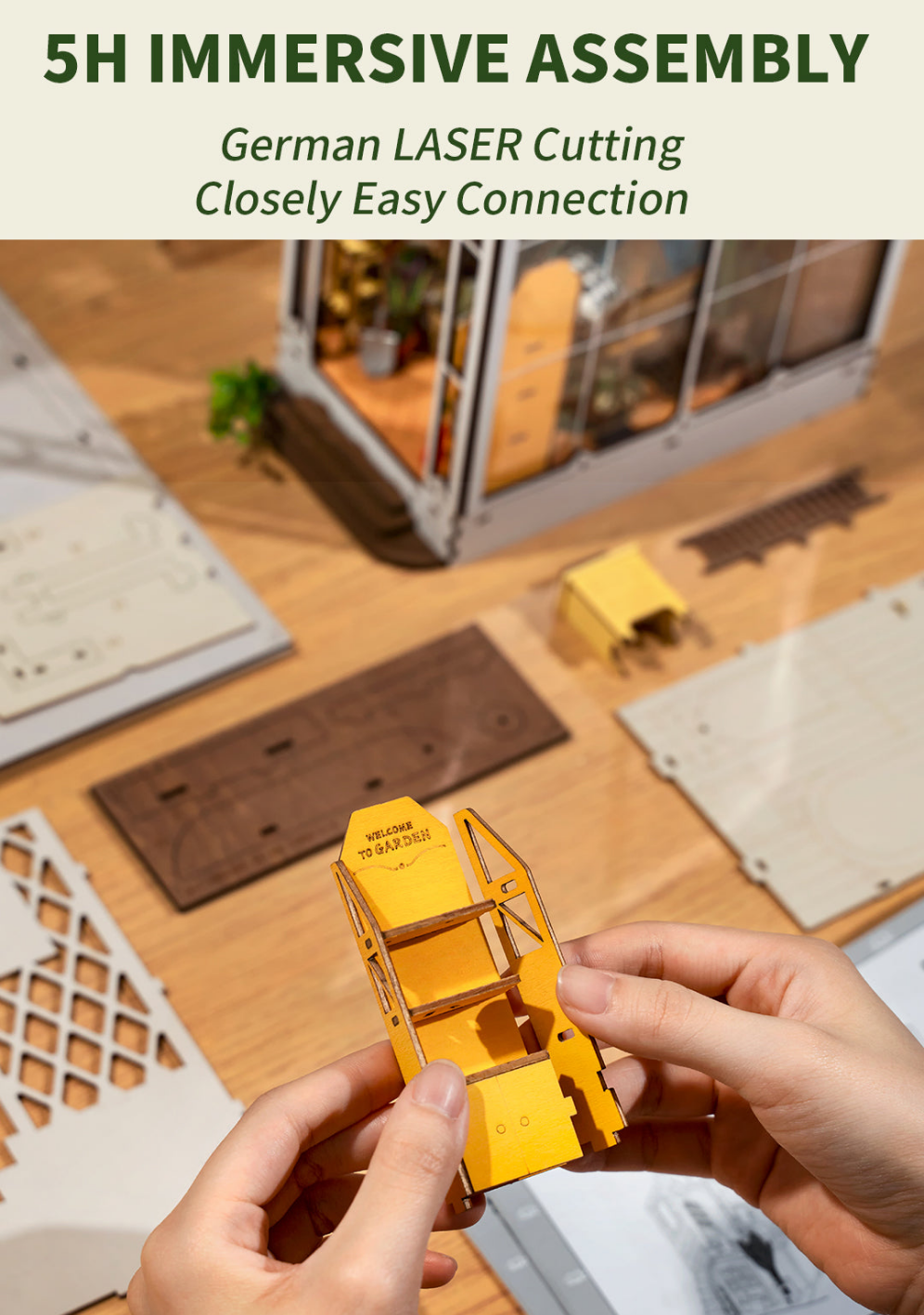 Robotime Rolife DIY Book Nook Kit | Garden House