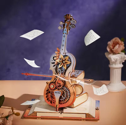 Robotime Rokr DIY Music Box 3D Wooden Puzzle | Symphony of Gorgeous Dreams