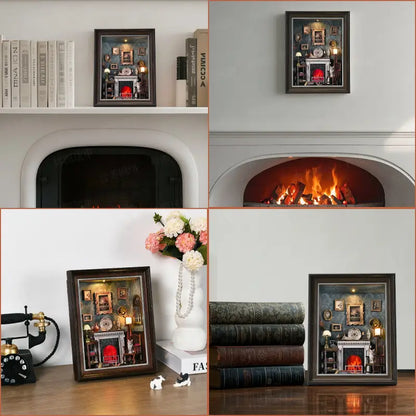 DIY Book Nook Kit | Cozy Fireplace