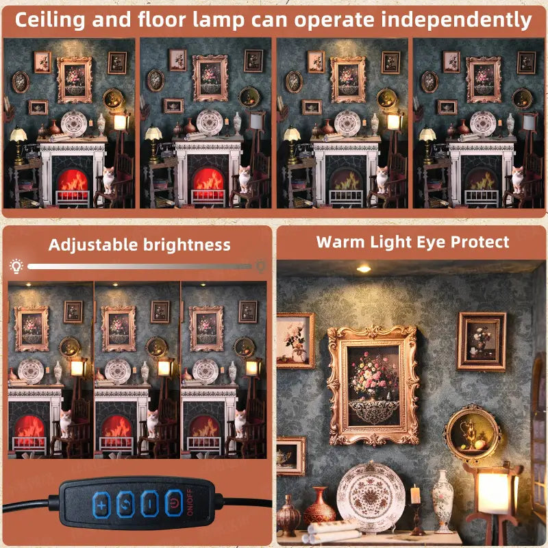 DIY Book Nook Kit | Cozy Fireplace