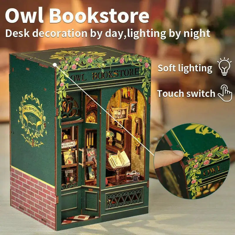 DIY Book Nook Kit | Owl Bookstore - Book Nook