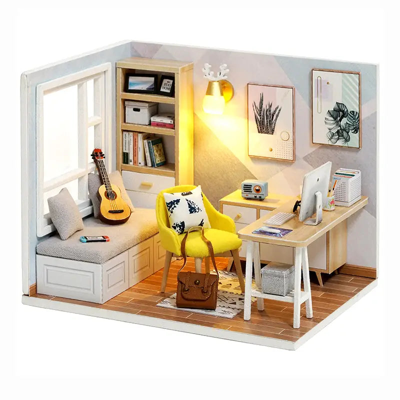 DIY Dollhouse Kit 1:24 | Study Room