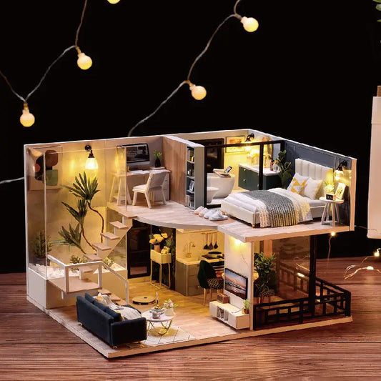 DIY Dollhouse Kit | Blue House - DIY Magic World