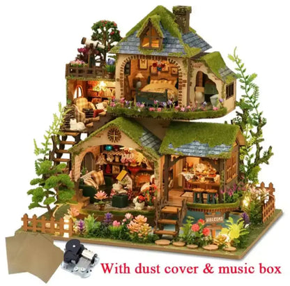 DIY Dollhouse Kit | Forest Adventures - With Cover and Music Box
