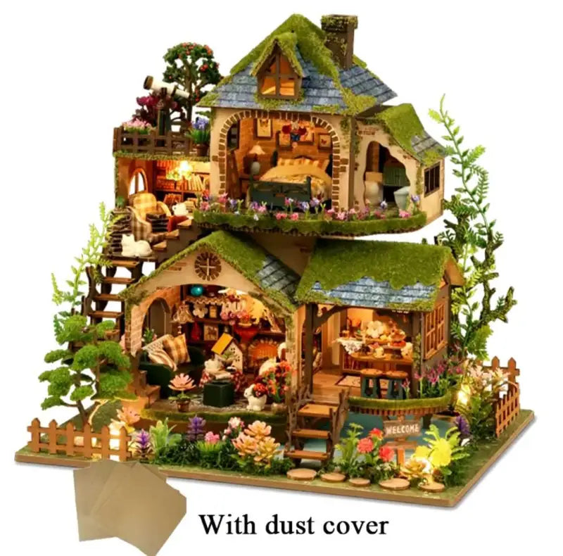 DIY Dollhouse Kit | Forest Adventures - With Dust Cover