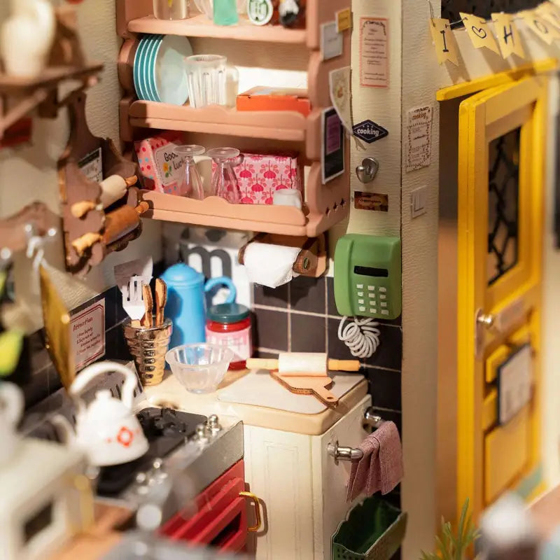 DIY Miniature Dollhouse Kit | Homey Kitchen - DIY Magic World