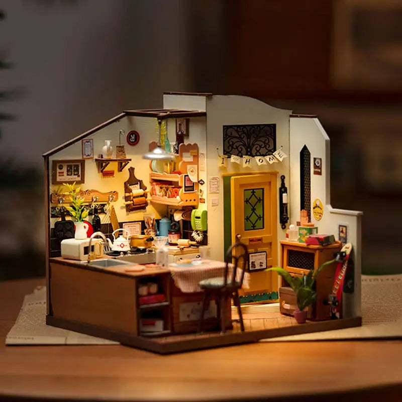 DIY Miniature Dollhouse Kit | Homey Kitchen - DIY Magic World