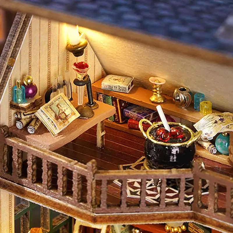 DIY Miniature Dollhouse Kit | Magic Shop/The Garden Restaurant