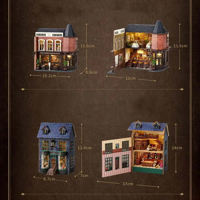 DIY Miniature Dollhouse Kit | Magic Shop/The Garden Restaurant