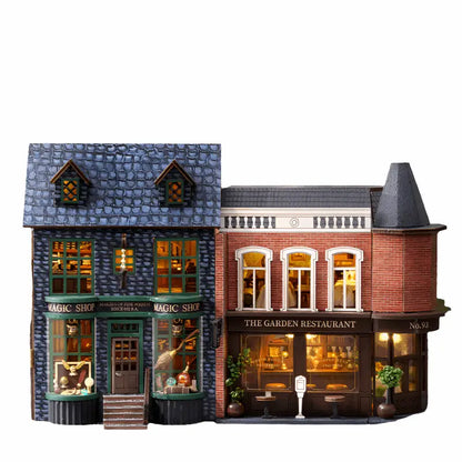 DIY Miniature Dollhouse Kit | Magic Shop/The Garden Restaurant