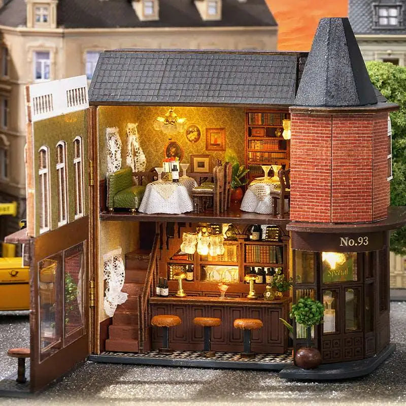 DIY Miniature Dollhouse Kit | Magic Shop/The Garden Restaurant