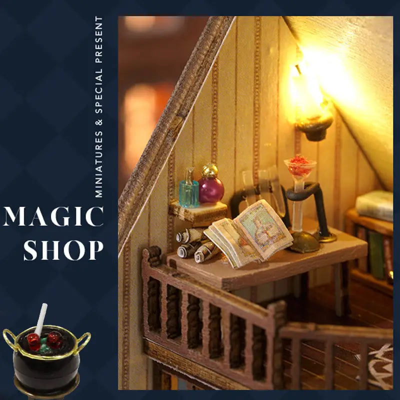 DIY Miniature Dollhouse Kit | Magic Shop/The Garden Restaurant