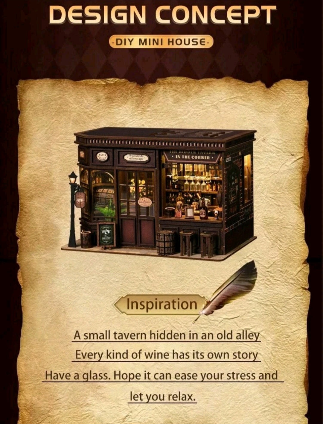 DIY Book Nook Kit | Corner Tavern