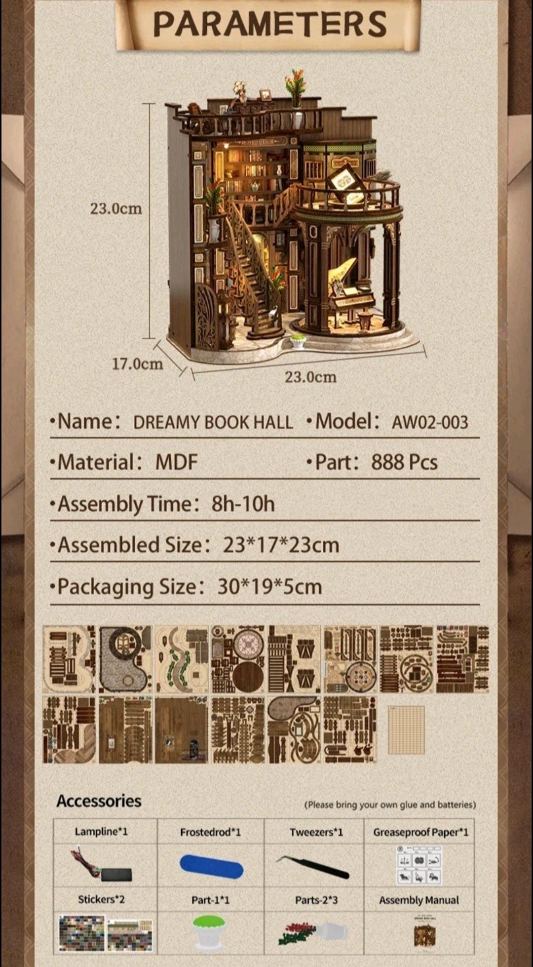 DIY Dollhouse Kit | Dreamy Book Hall