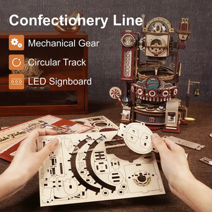 Robotime Rokr DIY 3D Wooden Puzzle | Chocolate Factory - DIY Magic World