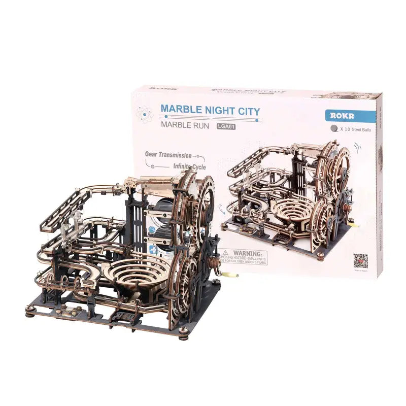 Robotime Rokr DIY 3D Wooden Puzzle | Marble Night City - DIY Magic World
