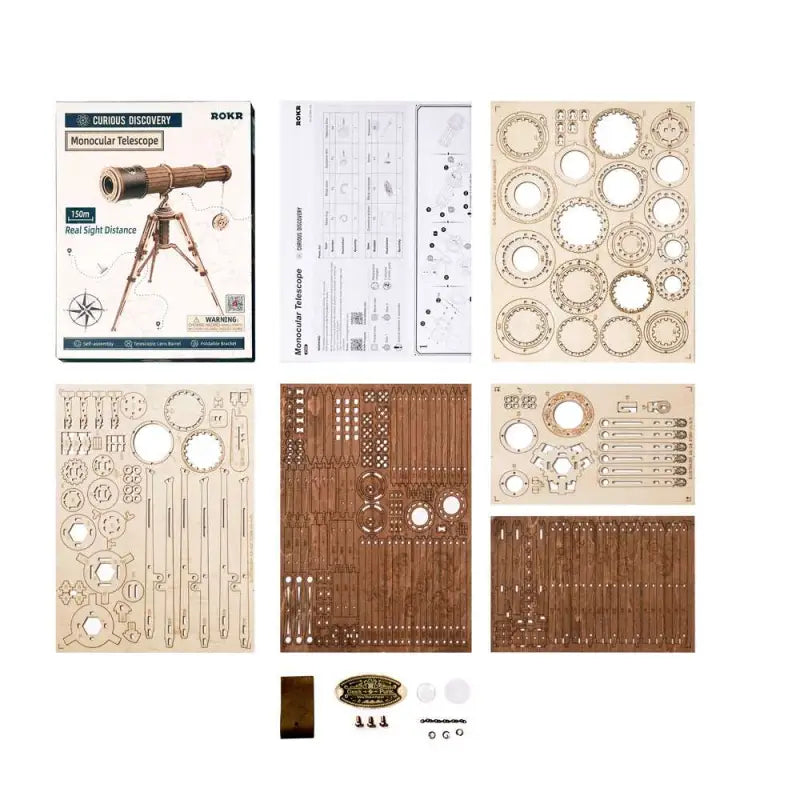 Robotime Rokr DIY 3D Wooden Puzzle | Monocular Telescope - DIY Magic World