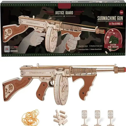 Robotime Rokr DIY 3D Wooden Puzzle | Submachine Gun - DIY Magic World