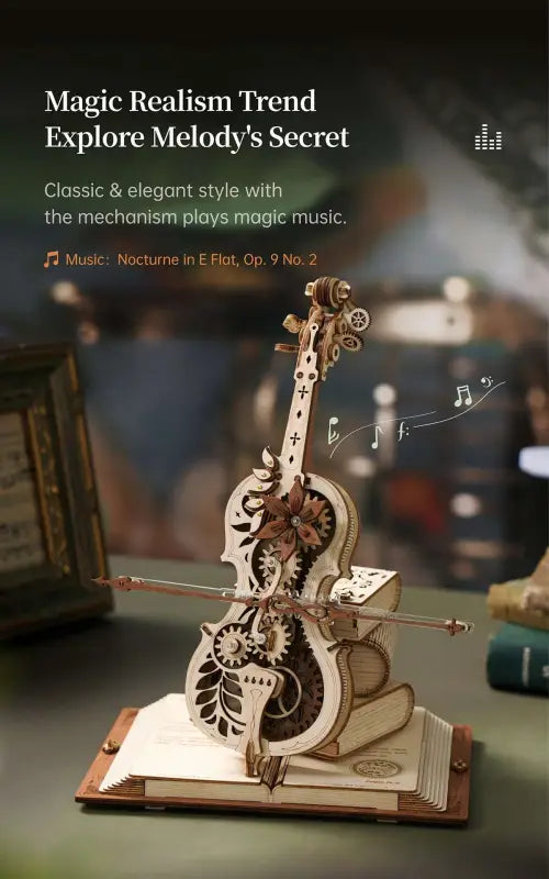 Robotime Rokr DIY Music Box 3D Wooden Puzzle | Magic Cello - DIY Magic World