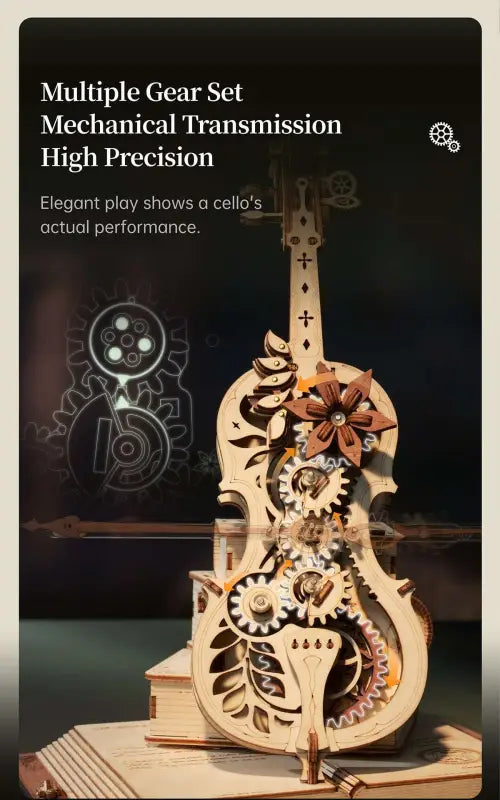 Robotime Rokr DIY Music Box 3D Wooden Puzzle | Magic Cello - DIY Magic World