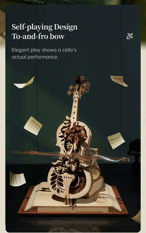 Robotime Rokr DIY Music Box 3D Wooden Puzzle | Magic Cello - DIY Magic World